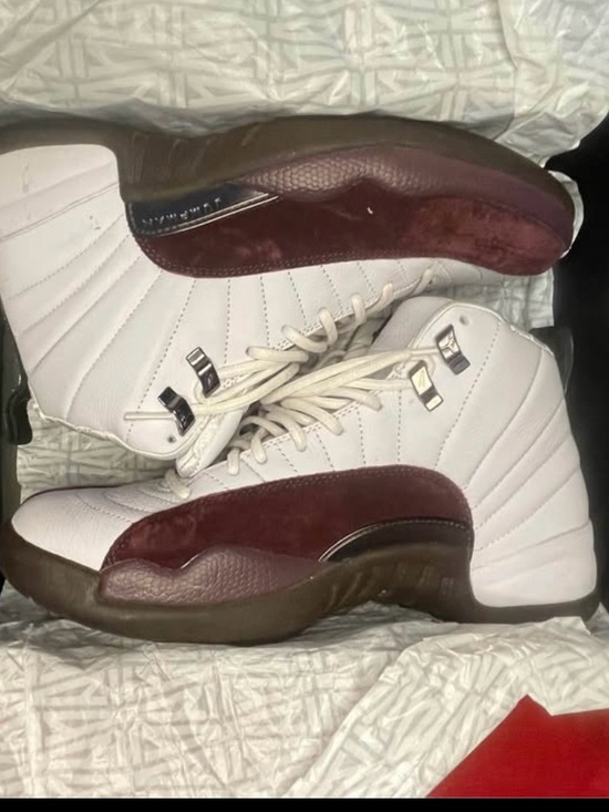 A Ma Maniére x Air Jordan 12 Retro SP White Burgundy Crush Men’s 9.5 main image 7